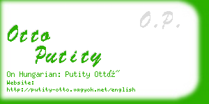 otto putity business card